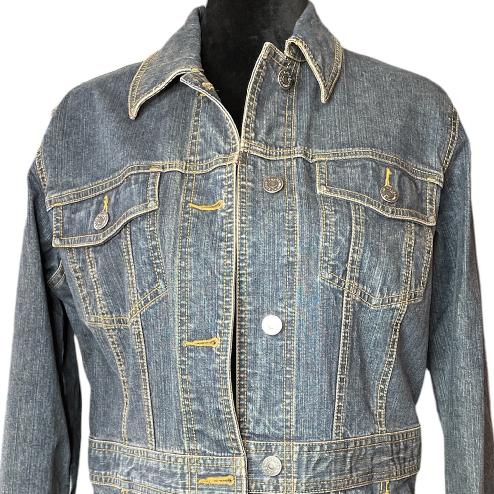 Eddie Bauer Stretch Button Down Denim Jacket - Picture 2 of 13